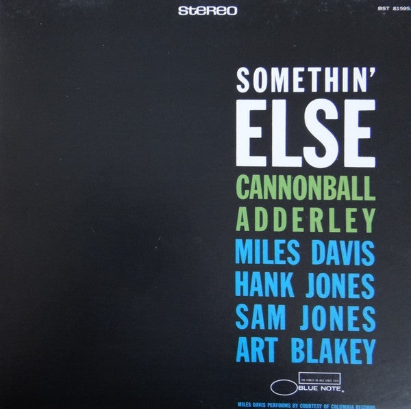 Cannonball Adderley : Somethin' Else (LP, Album, RE, DMM)