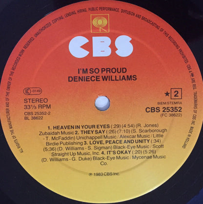 Deniece Williams : I'm So Proud (LP, Album)