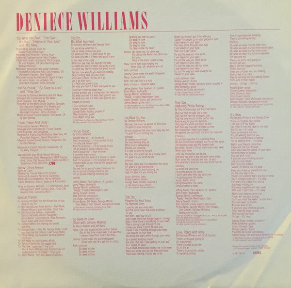 Deniece Williams : I'm So Proud (LP, Album)