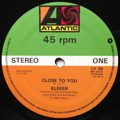 Kleeer : Close To You (12")