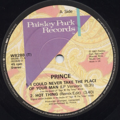 Prince : I Could Never Take The Place Of Your Man (12", Single, Dam)