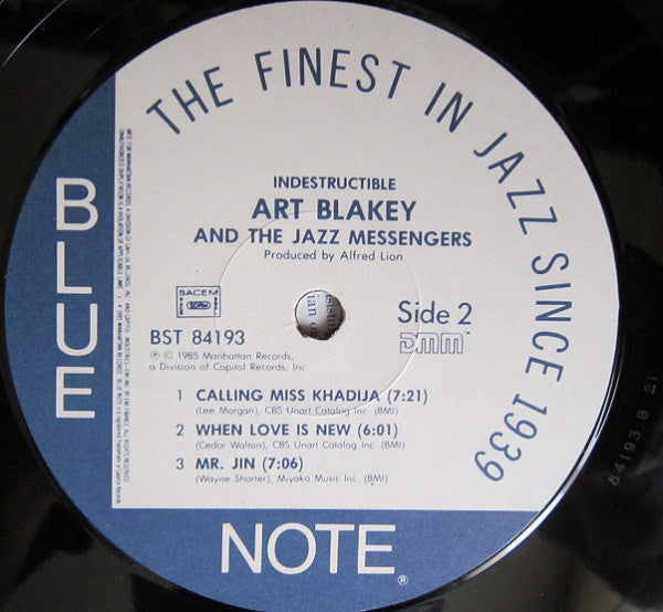 Art Blakey & The Jazz Messengers : Indestructible (LP, Album, RE, RM, DMM)