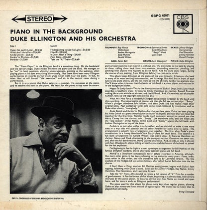 Duke Ellington And His Orchestra : Piano In The Background (LP, Album)