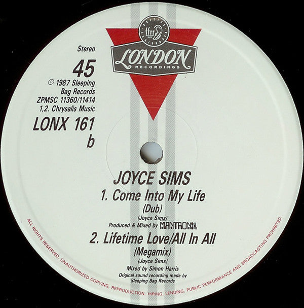 Joyce Sims : Come Into My Life (12")