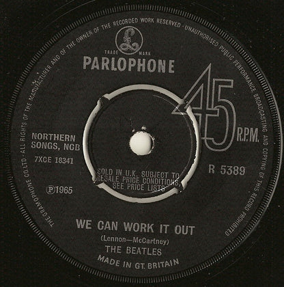 The Beatles : We Can Work It Out / Day Tripper (7", Single)