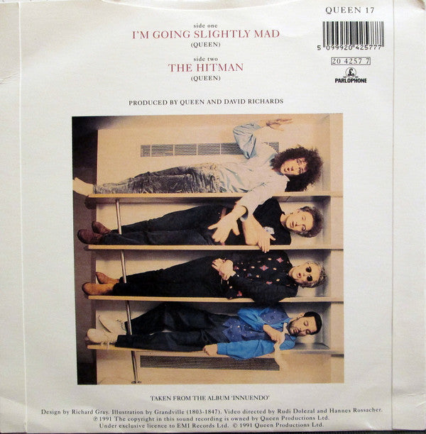 Queen : I'm Going Slightly Mad (7", Single, Pap)