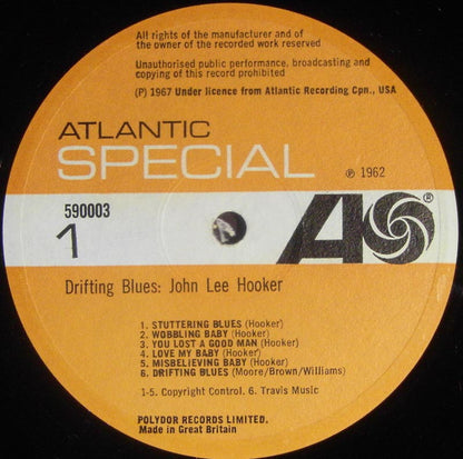 John Lee Hooker : Drifting Blues (LP, Album, RE)