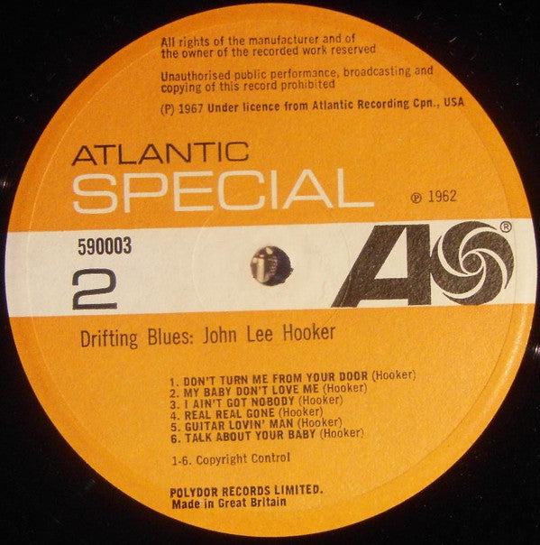 John Lee Hooker : Drifting Blues (LP, Album, RE)