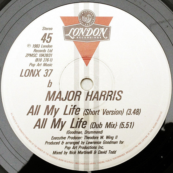 Major Harris : All My Life (12", Single)