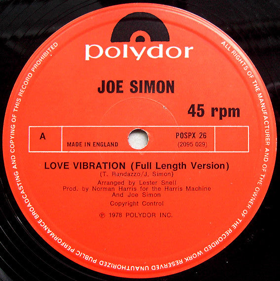 Joe Simon : Love Vibration (12")