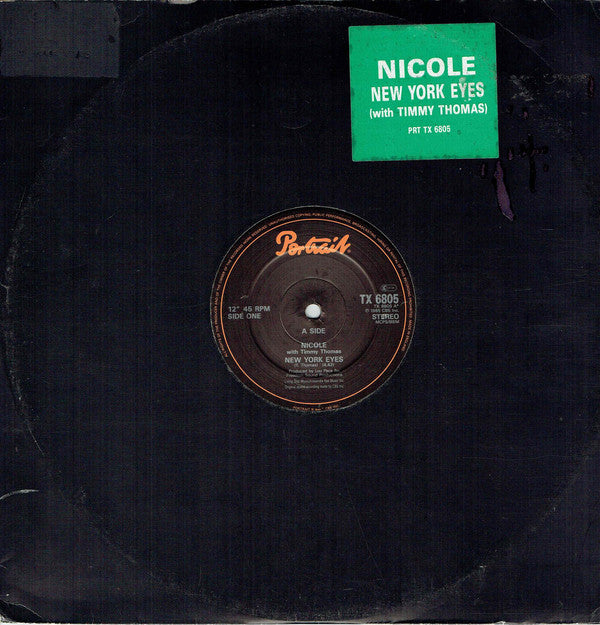 Nicole J McCloud With Timmy Thomas / Nicole J McCloud : New York Eyes / Ordinary Girl (12")