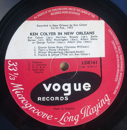 Ken Colyer : Ken Colyer In New Orleans (10")