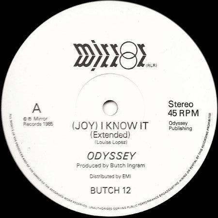 Odyssey (2) : (Joy) I Know It (12")