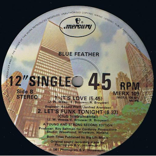 Blue Feather : Let's Funk Tonight / It's Love (12", Single)