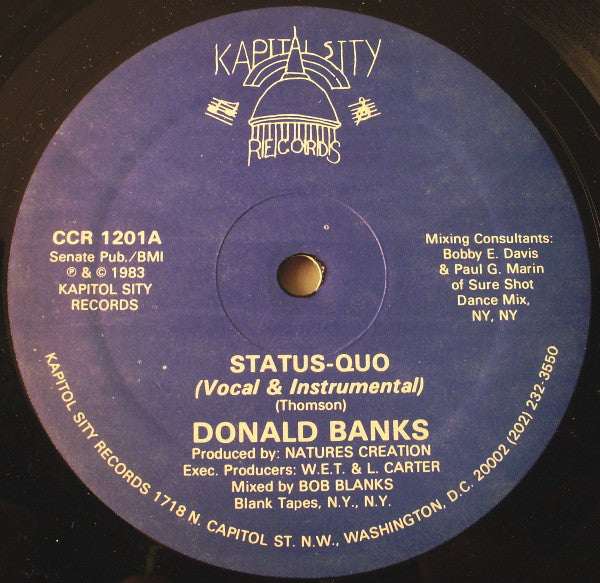 Donald Banks : Status-Quo / Just One More Chance (12")