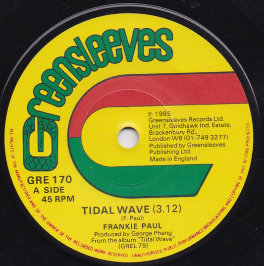 Frankie Paul : Tidal Wave (7", Single)