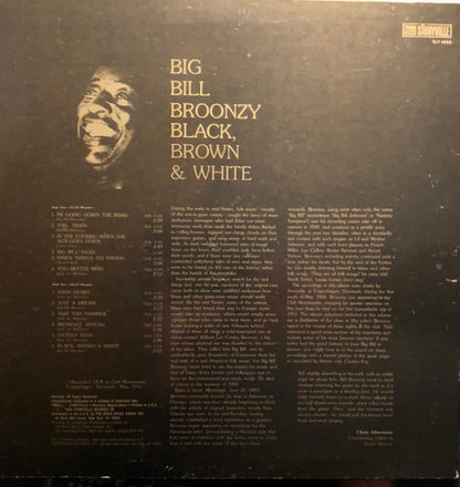 Big Bill Broonzy : Black, Brown & White (LP, Album, RE)