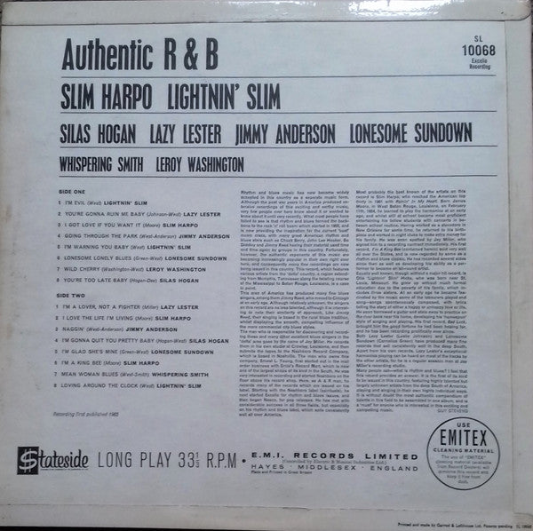 Various : Authentic R & B (LP, Comp, Mono)