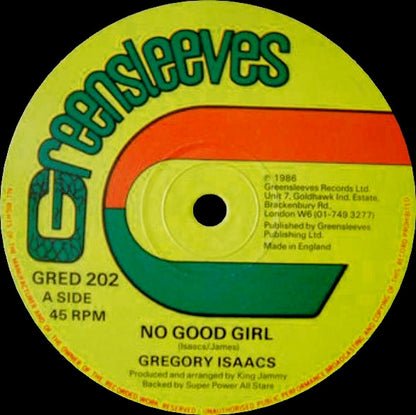 Gregory Isaacs / Junior Delgado : No Good Girl / Rockers Non Stop (12")