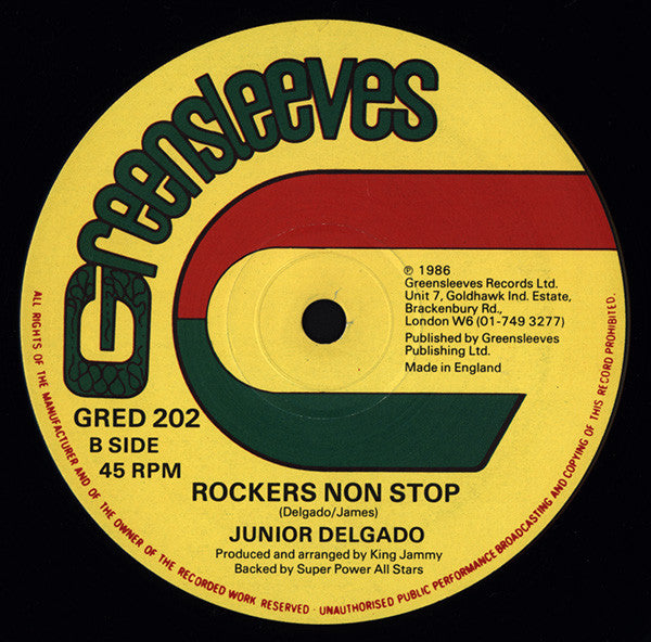 Gregory Isaacs / Junior Delgado : No Good Girl / Rockers Non Stop (12")