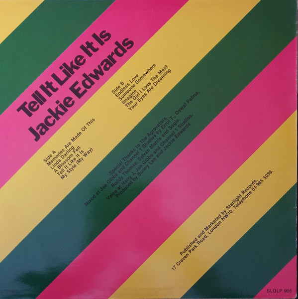 Jackie Edwards : Tell It Like It Is (LP, Album)