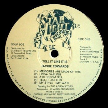 Jackie Edwards : Tell It Like It Is (LP, Album)