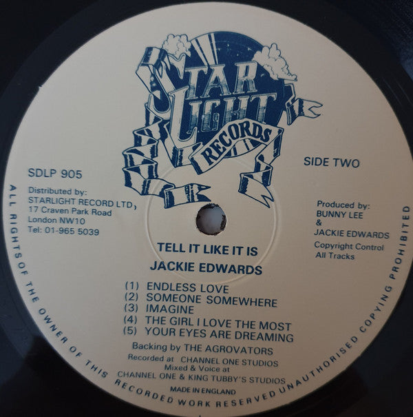 Jackie Edwards : Tell It Like It Is (LP, Album)