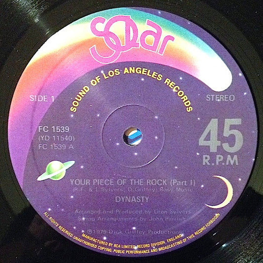 Dynasty : Your Piece Of The Rock (12")