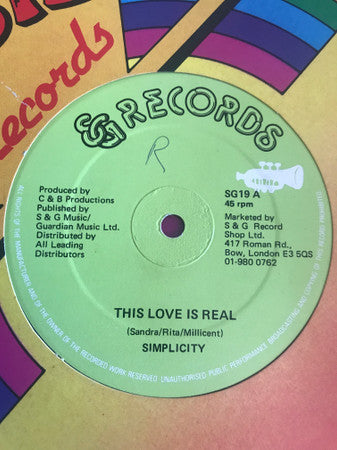 Simplicity : This Love Is Real (12")