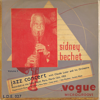 Sidney Bechet : Sidney Bechet   ‎– Jazz Concert, Vol. 3 (10", Mono)