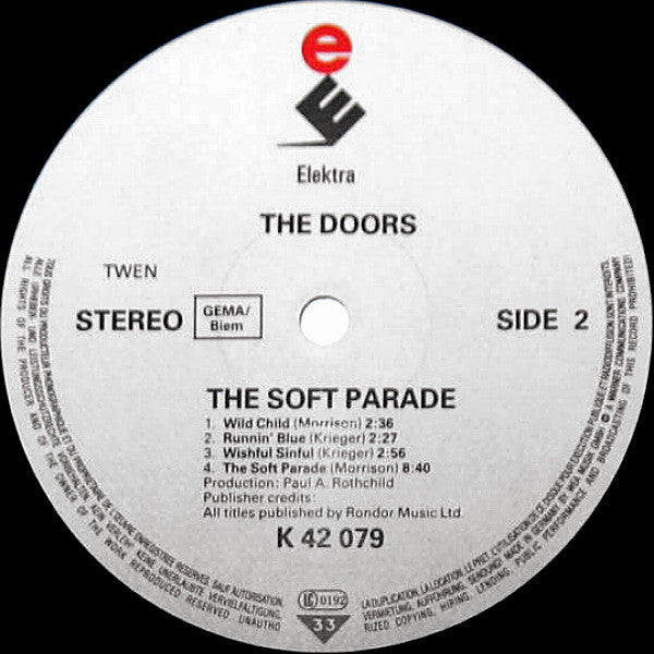 The Doors : The Soft Parade (LP, Album, RE)