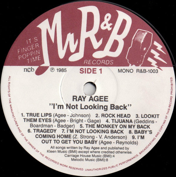 Ray Agee : I'm Not Looking Back (LP, Comp, Mono)