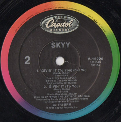 Skyy : Givin' It (To You) (Special Mix) (12", Single)