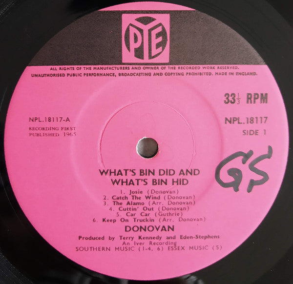 Donovan : What's Bin Did And What's Bin Hid (LP, Album, Mono, RP)