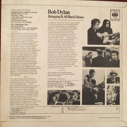 Bob Dylan : Bringing It All Back Home (LP, Album, Mono, Rou)