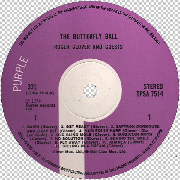 Roger Glover And Guests : The Butterfly Ball And The Grasshopper's Feast (LP, Album)