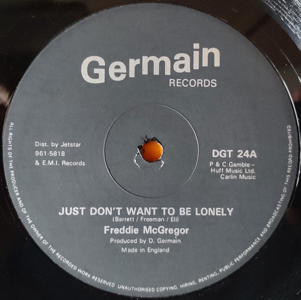 Freddie McGregor : Just Don't Want To Be Lonely (12")