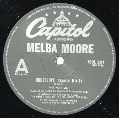 Melba Moore : Underlove (Special Extended Mix) (12", Single)