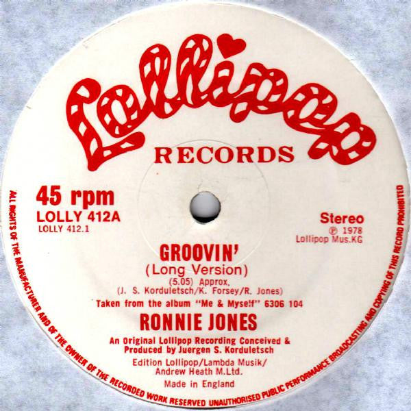 Ronnie Jones : Groovin'  (12")