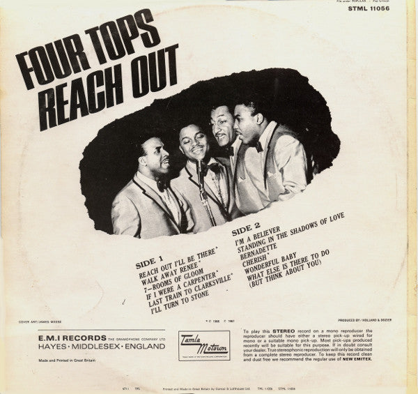 Four Tops : Four Tops Reach Out (LP, Album, RE)