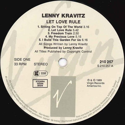 Lenny Kravitz : Let Love Rule (LP, Album)