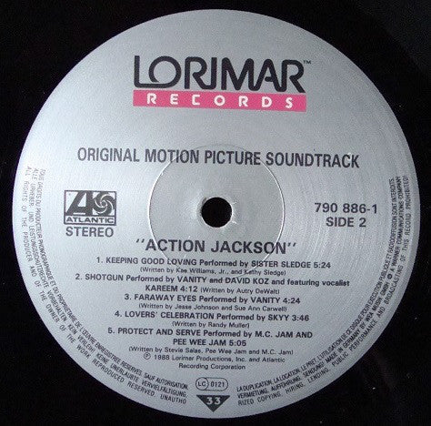 Various : Action Jackson (Original Motion Picture Soundtrack) (LP, Album, Comp)