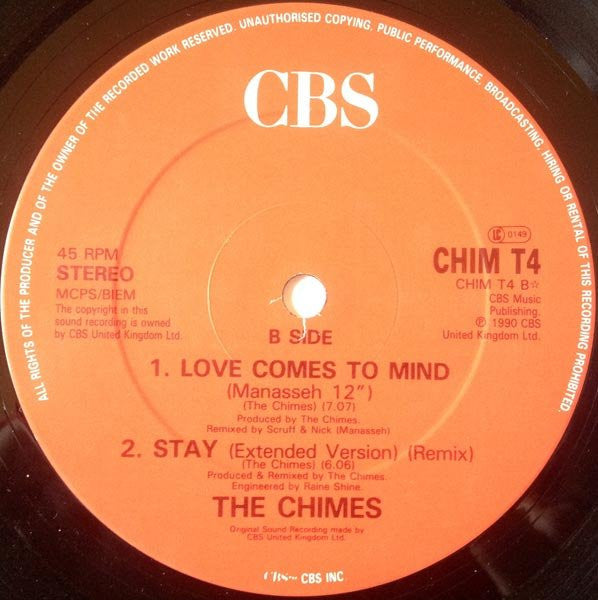 The Chimes : Love Comes To Mind (12")