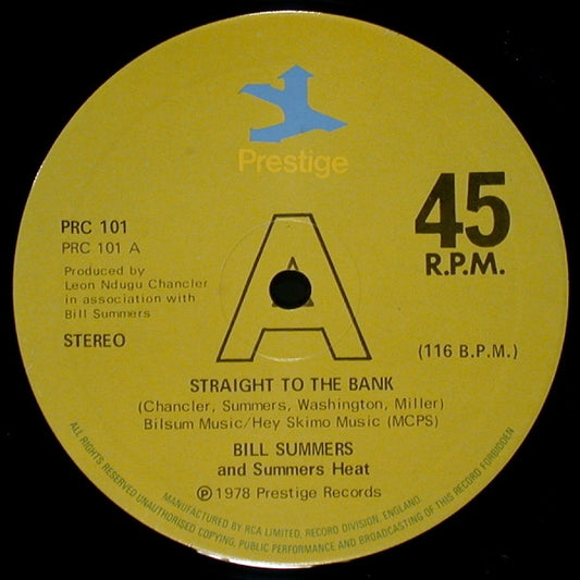 Bill Summers & Summers Heat : Straight To The Bank (12")