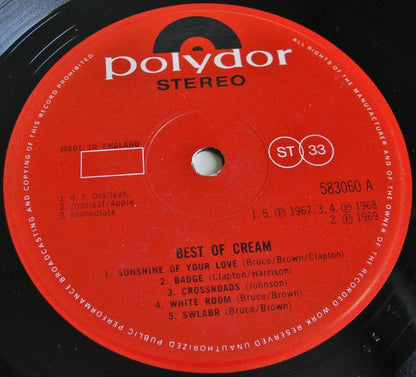 Cream (2) : Best Of Cream (LP, Comp, Lam)