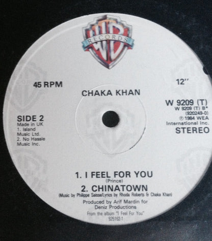 Chaka Khan : I Feel For You (12", Single)