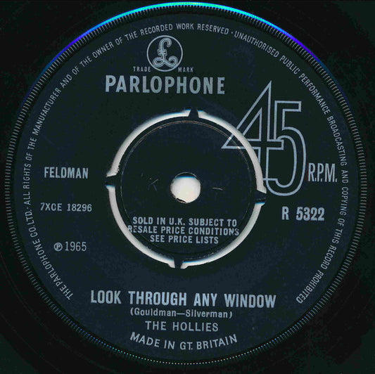 The Hollies : Look Through Any Window (7", Single, 4 P)