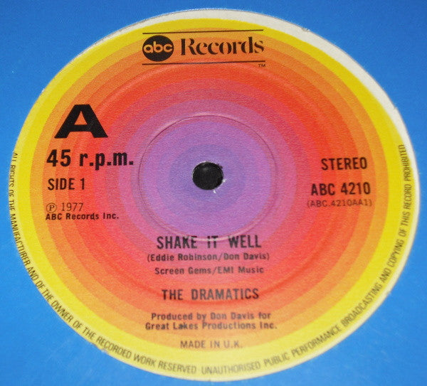 The Dramatics : Shake It Well / Spaced Out Over You (12")