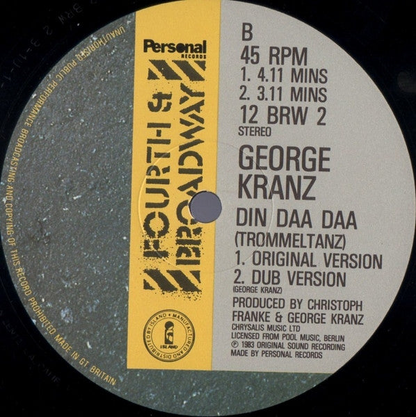 George Kranz : Din Daa Daa (Trommeltanz) (12", Single)