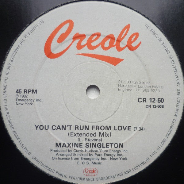 Maxine Singleton : You Can't Run From Love (12")